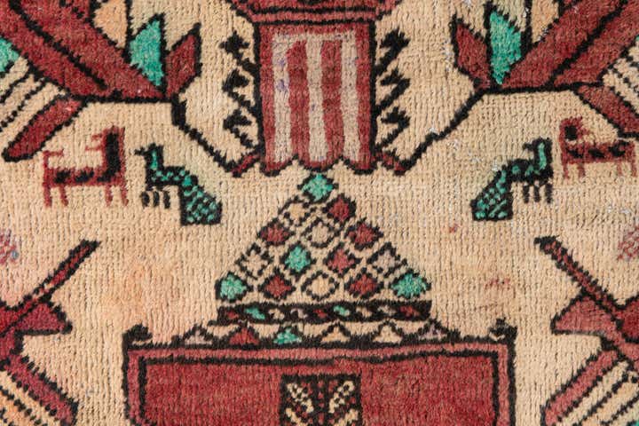 2' 4 x 5' 2 Hand Knotted Ultra Vintage Persian Wool Runner Rug