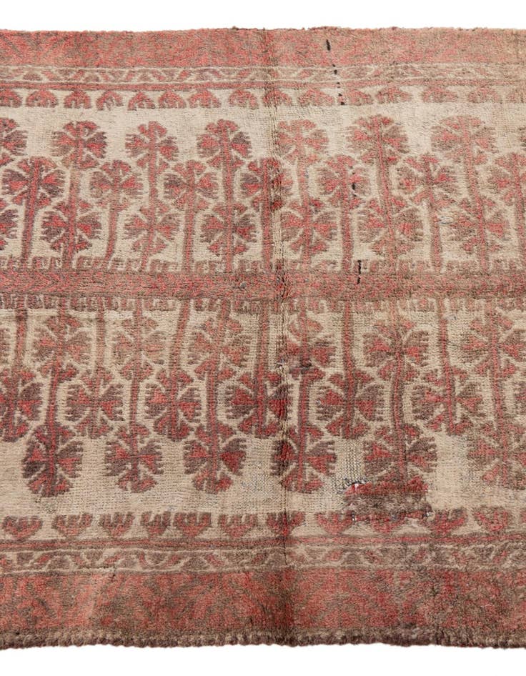 Detail image of 2' 4 x 4' 10  Hand Knotted Ultra Vintage Persian Wool Runner Rug