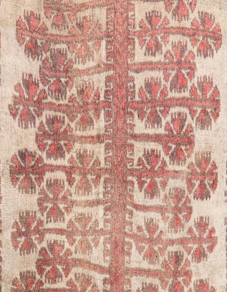 Detail image of 2' 4 x 4' 10  Hand Knotted Ultra Vintage Persian Wool Runner Rug