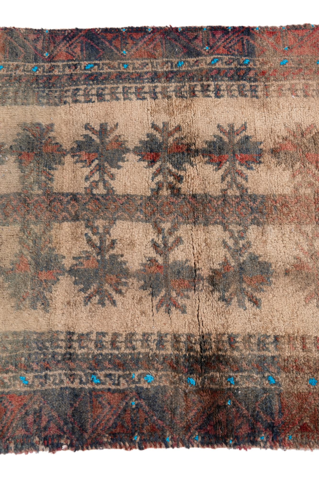 2' 1 x 5' Hand Knotted Ultra Vintage Persian Wool Runner Rug