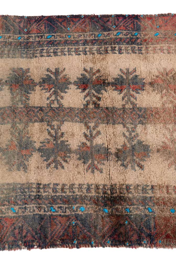 2' 1 x 5' Hand Knotted Ultra Vintage Persian Wool Runner Rug