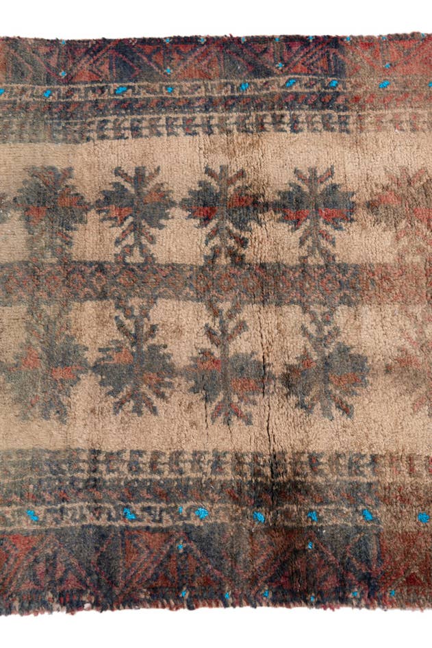 Detail image of 2' 1 x 5' Hand Knotted Ultra Vintage Persian Wool Runner Rug