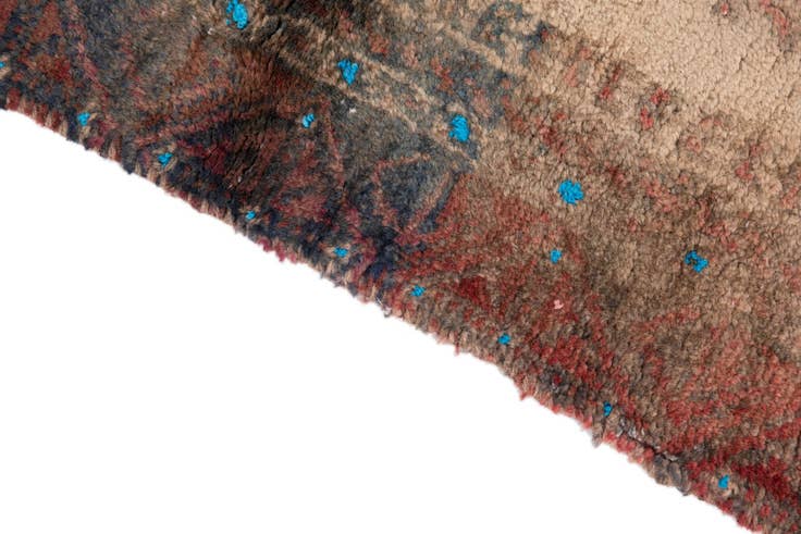 Detail image of 2' 1 x 5' Hand Knotted Ultra Vintage Persian Wool Runner Rug
