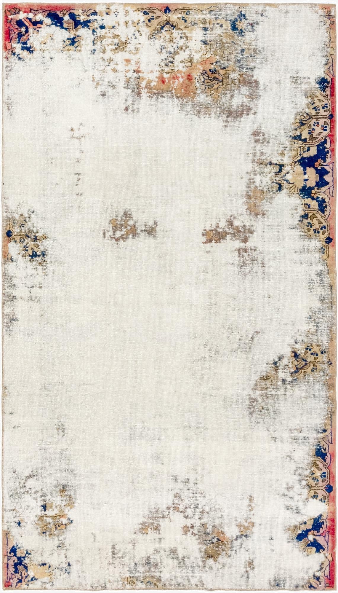 5' 4 x 9' 6  Hand Knotted Ultra Vintage Persian Wool Runner Rug