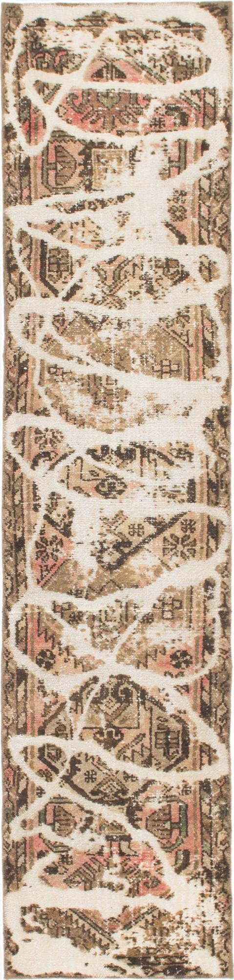 2' 2 x 9' 2  Hand Knotted Ultra Vintage Persian Wool Runner Rug