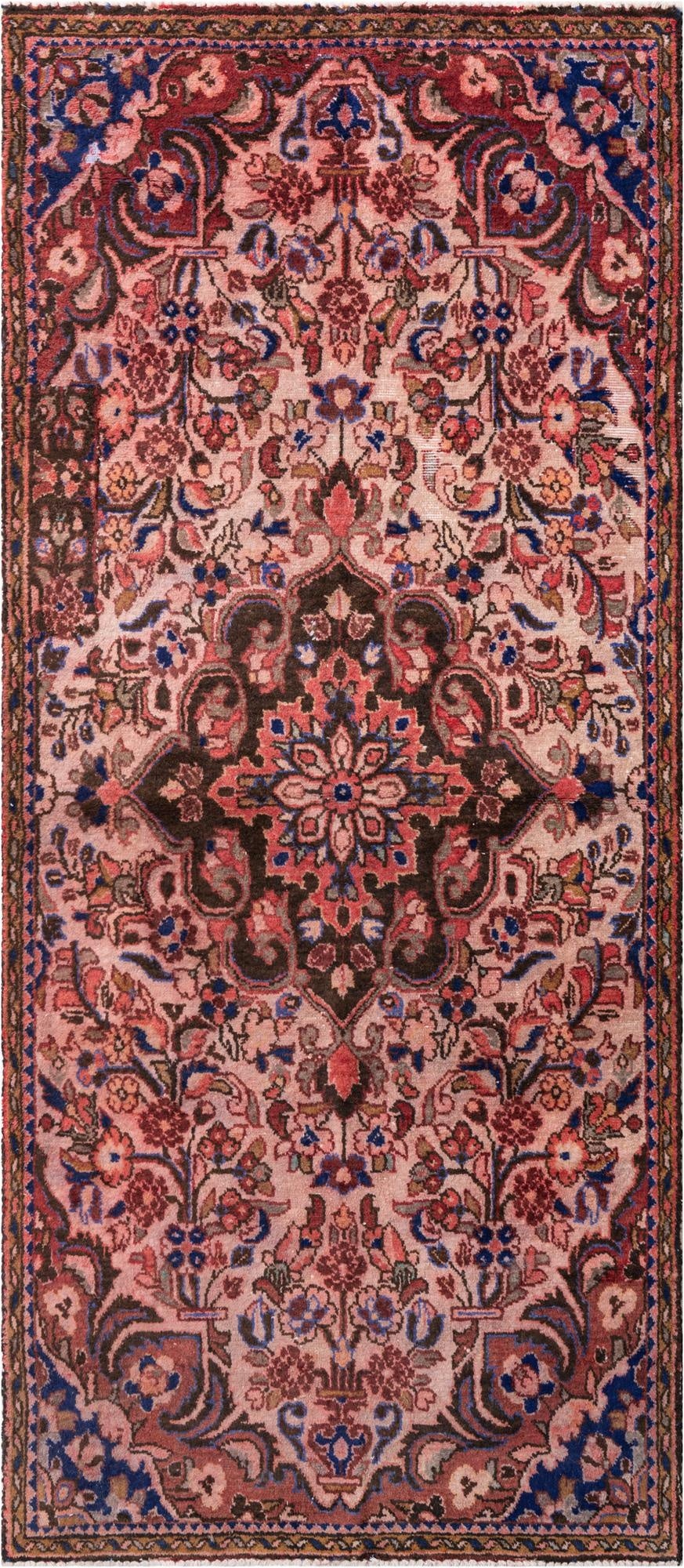 4' x 9'  Hand Knotted Ultra Vintage Persian Wool Runner Rug