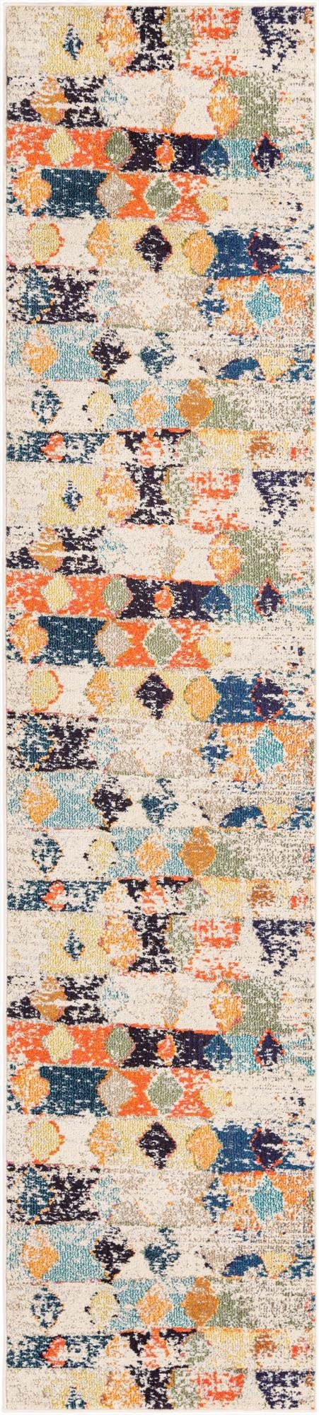 2' 7 x 12'  Washable Vivid Runner Rug