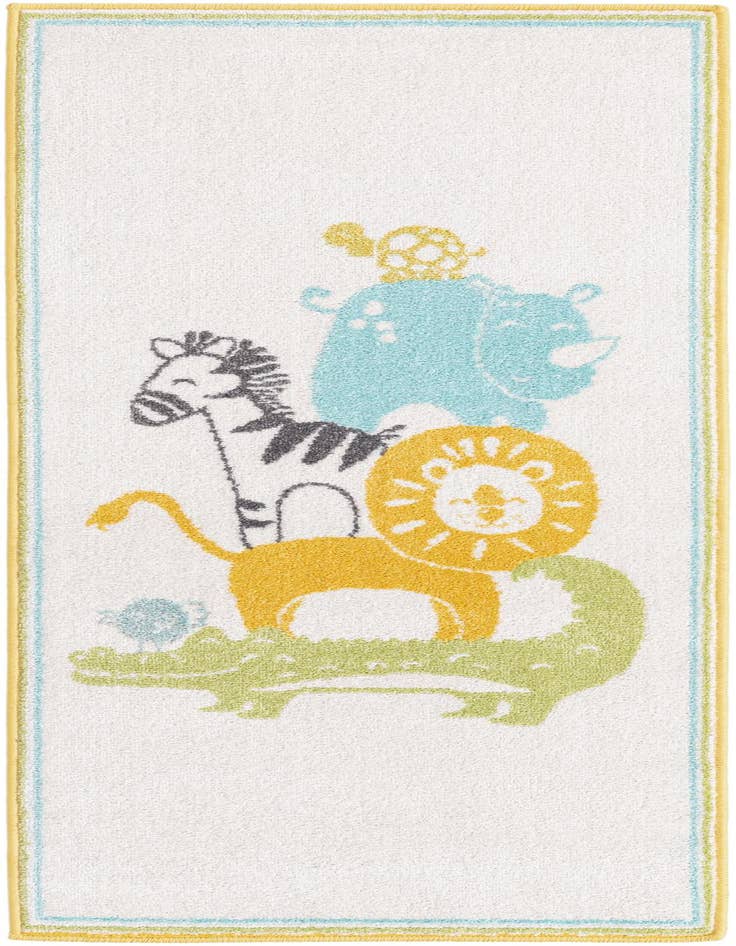 Detail image of 2' 2 x 6' Animals Whimsy Kids Runner Rug