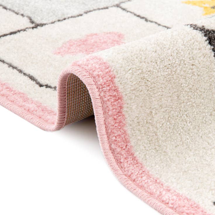 Detail image of 2' 2 x 4' Hopscotch Whimsy Kids Runner Rug