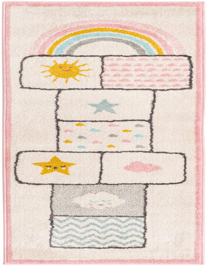 Detail image of 2' 2 x 6' Hopscotch Whimsy Kids Runner Rug