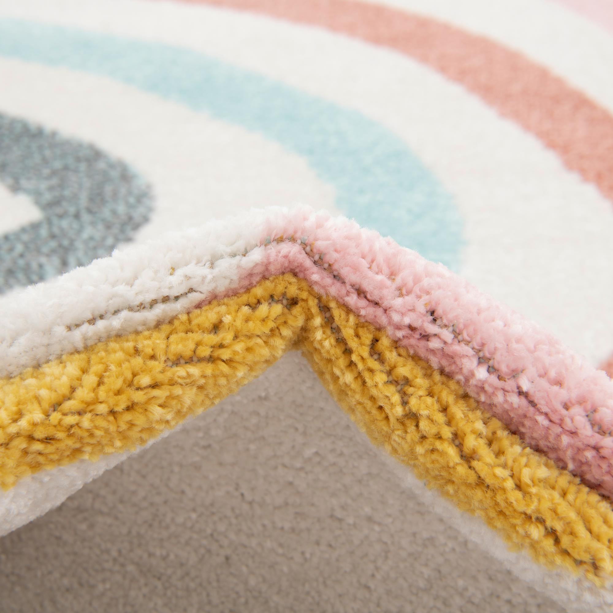 2' 2 x 4' Rainbow Whimsy Kids Runner Rug