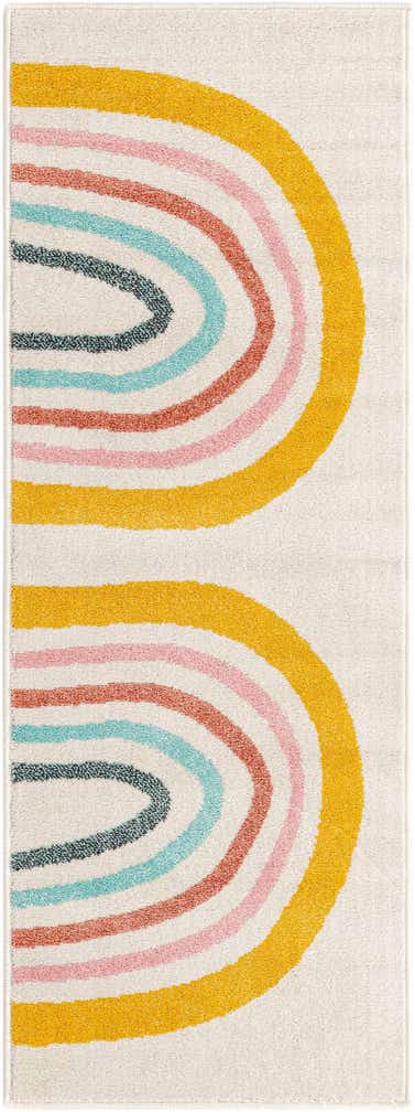2' 2 x 6' Rainbow Whimsy Kids Runner Rug