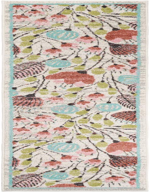 Detail image of 2' x 8' Flowers Whimsy Kids Runner Rug