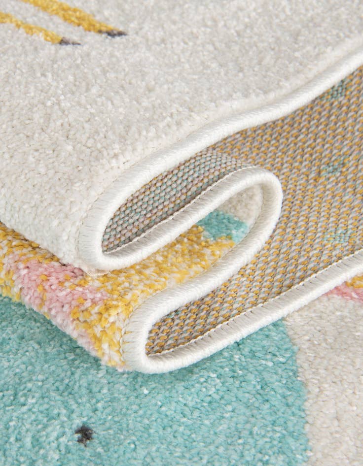 Detail image of 2' 2 x 3' 11 Animals Whimsy Kids Runner Rug