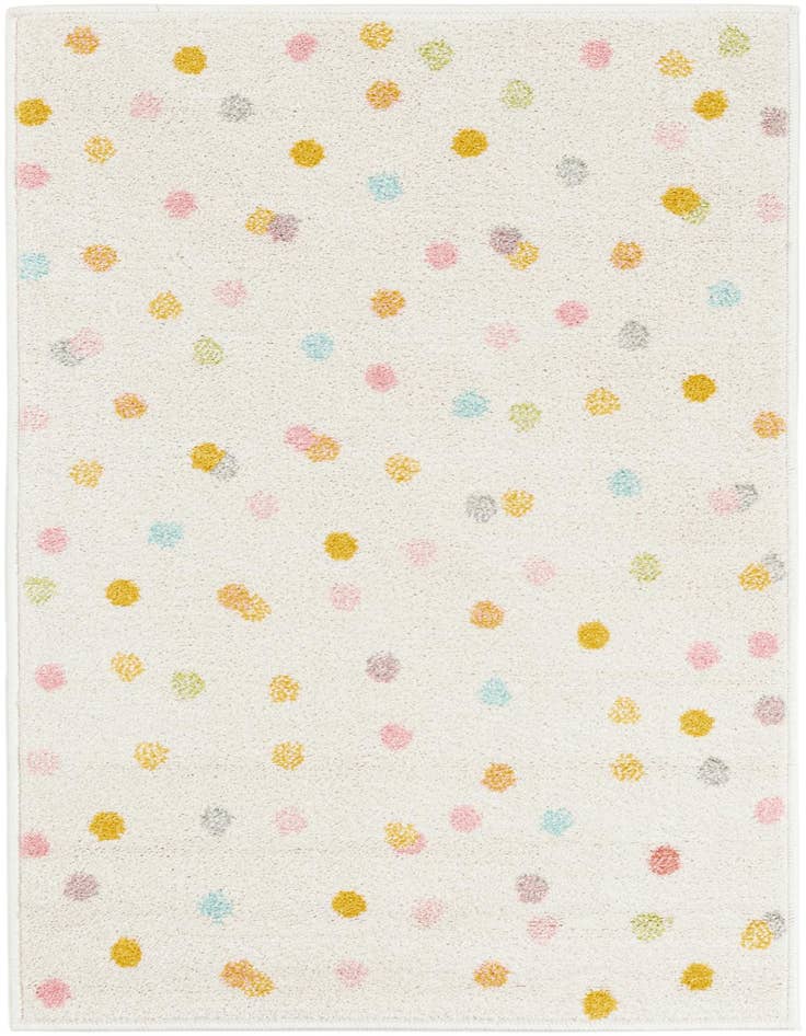 Detail image of 2' 2 x 3' 11 Polka Dot Whimsy Kids Runner Rug