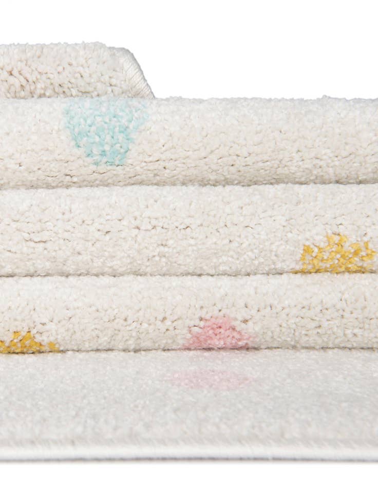 Detail image of 2' 2 x 3' 11 Polka Dot Whimsy Kids Runner Rug