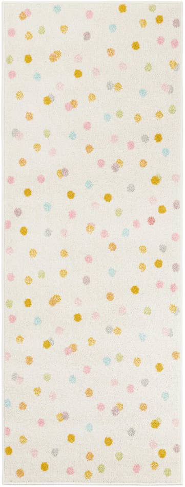 Detail image of 2' 2 x 6' 1 Polka Dot Whimsy Kids Runner Rug