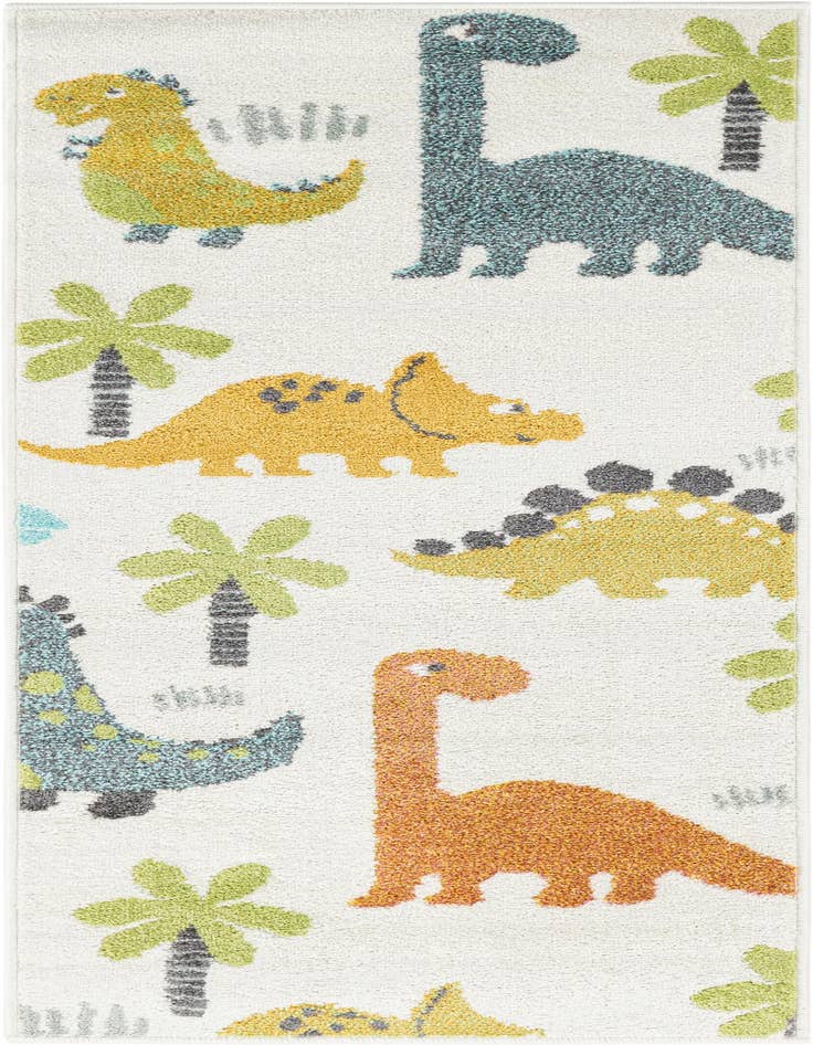 Detail image of 2' 2 x 5' 1 Dinosaur Whimsy Kids Runner Rug