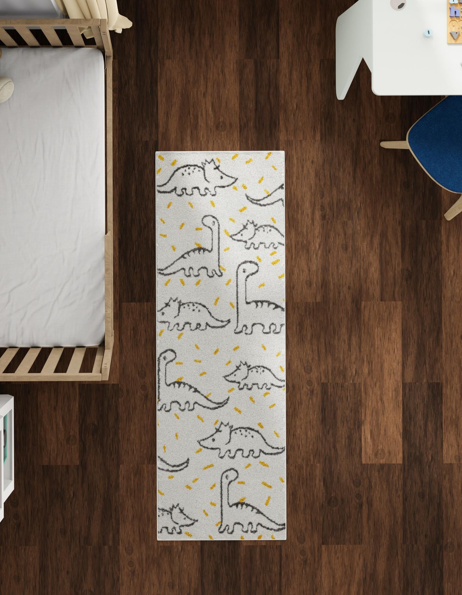 2' 2 x 5' 1 Dinosaur Whimsy Kids Runner Rug