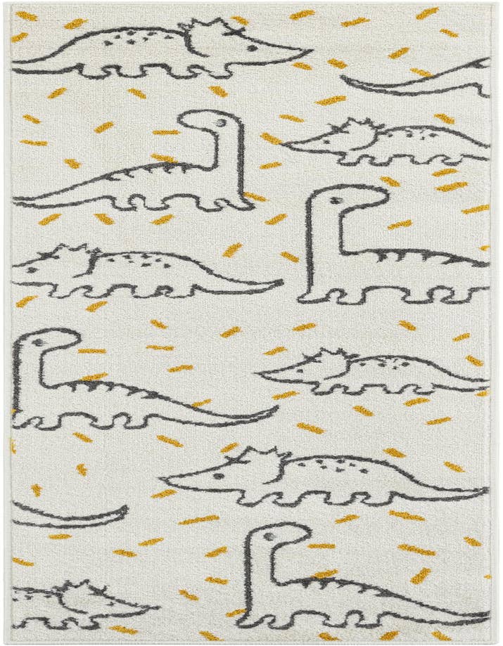 Detail image of 2' 2 x 6' 1 Dinosaur Whimsy Kids Runner Rug