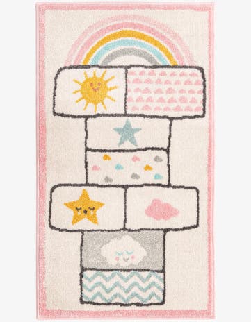2' 2 x 4' Hopscotch Whimsy Kids Runner Rug