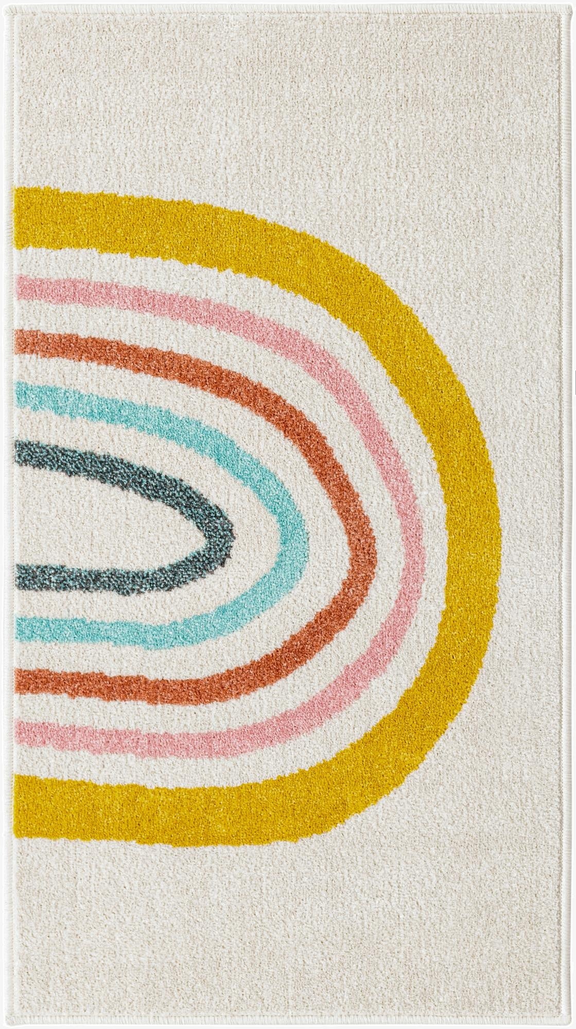 2' 2 x 4' Rainbow Whimsy Kids Runner Rug