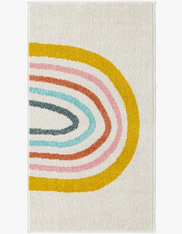 2' 2 x 4' Rainbow Whimsy Kids Runner Rug