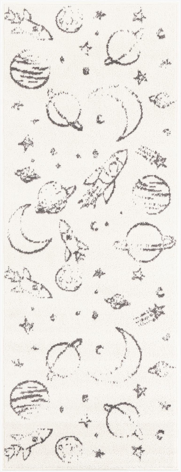 2' 2 x 6' 1 Planets Whimsy Kids Runner Rug