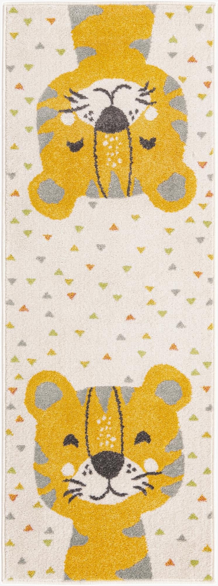 2' 2 x 6' Tiger Whimsy Kids Runner Rug