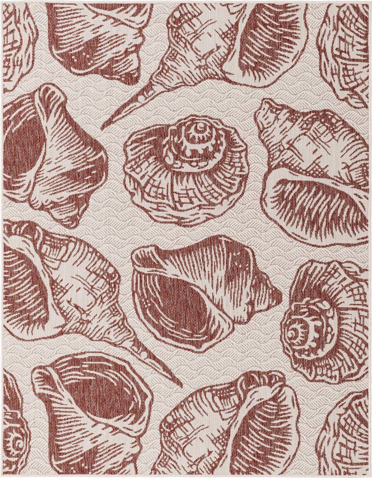 Detail image of 5' 3 x 7' Easy-Clean Coastal Indoor / Outdoor Rug