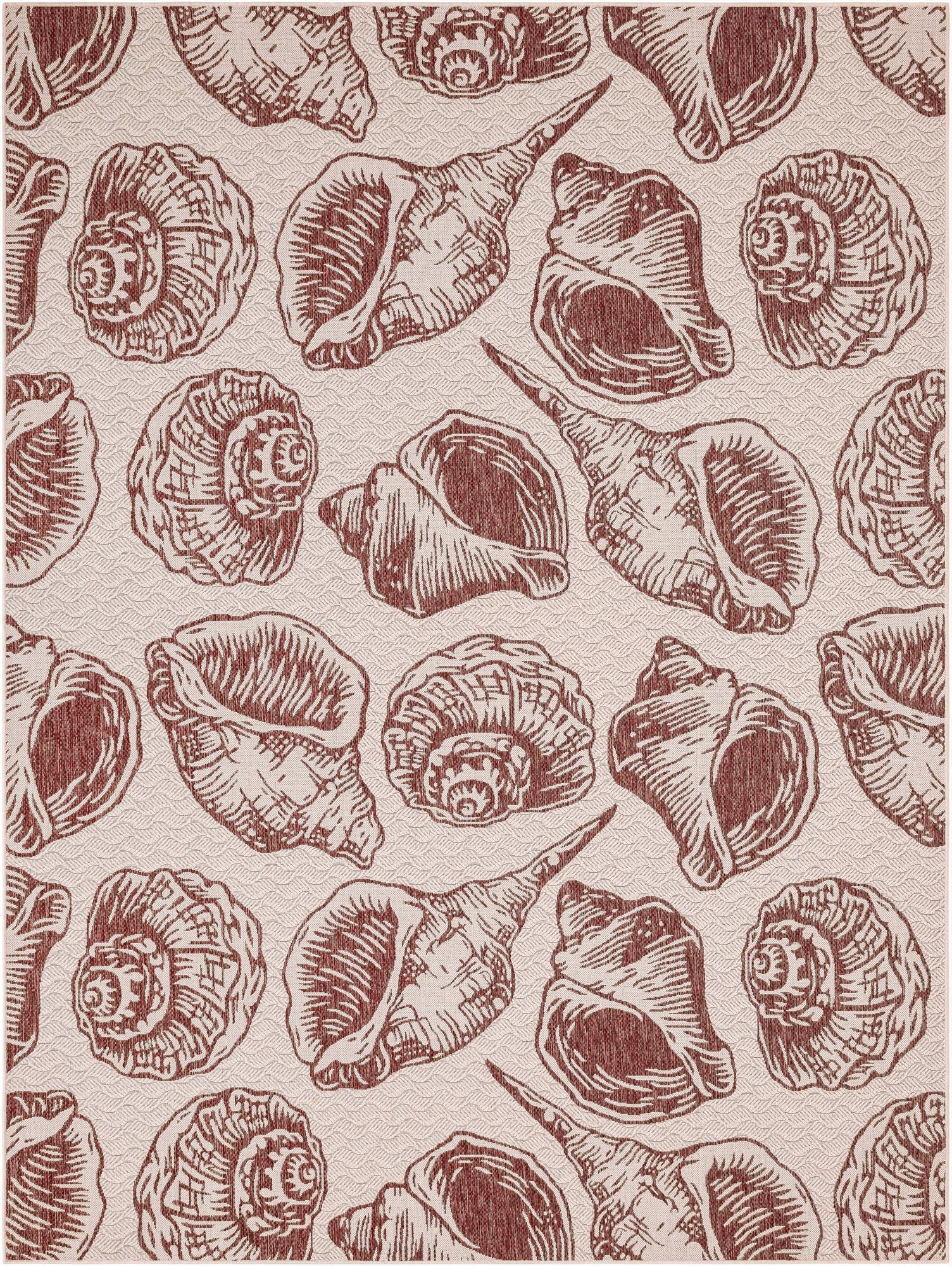 9' x 12'  Washable Coastal Indoor / Outdoor Rug