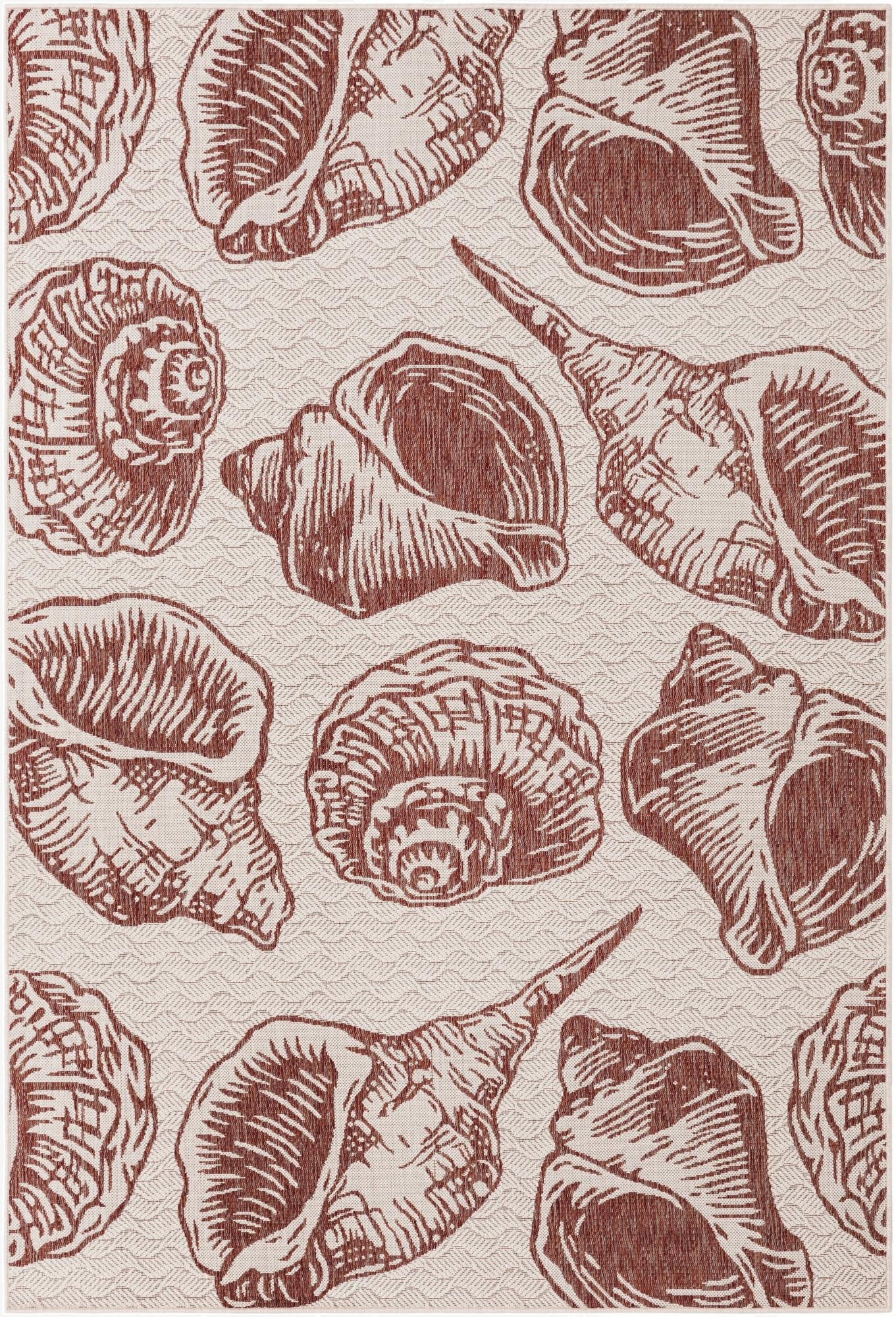 6' x 9'  Washable Coastal Indoor / Outdoor Rug