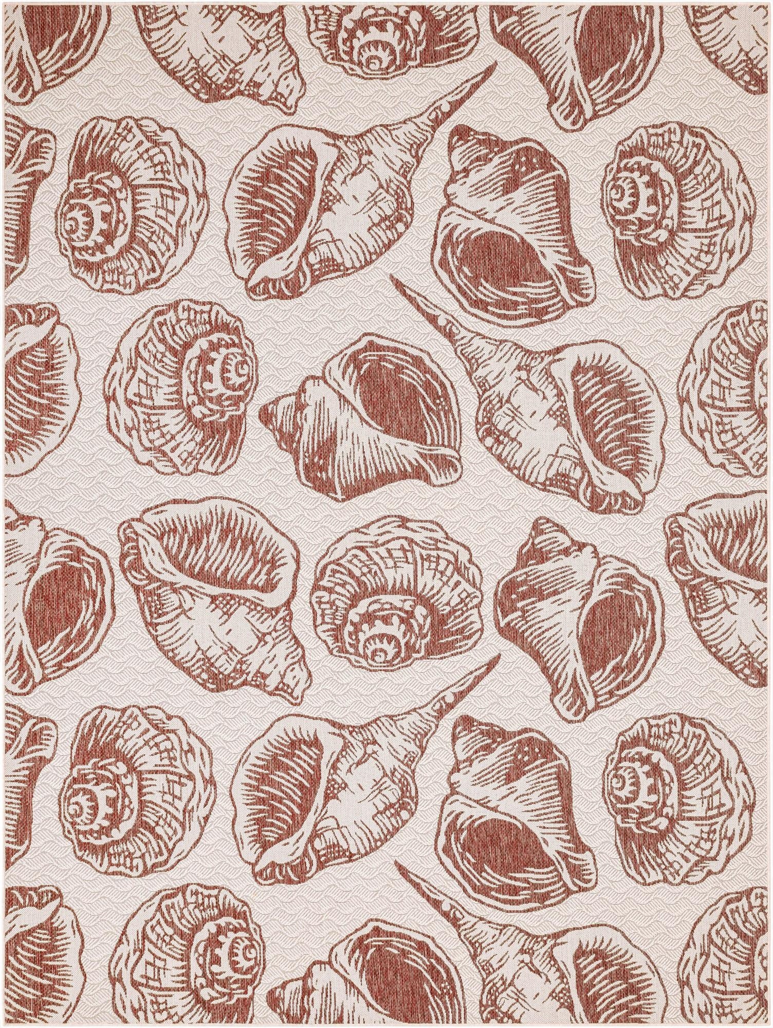 10' x 14'  Washable Coastal Indoor / Outdoor Rug