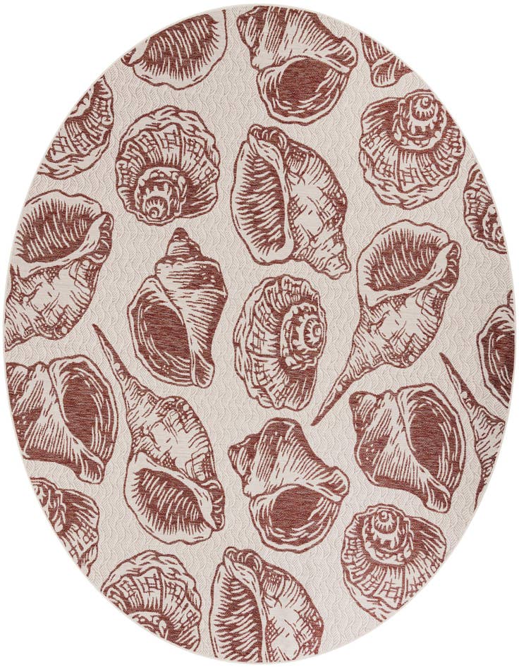 Detail image of 10' x 10' Easy-Clean Coastal Indoor / Outdoor Round Rug
