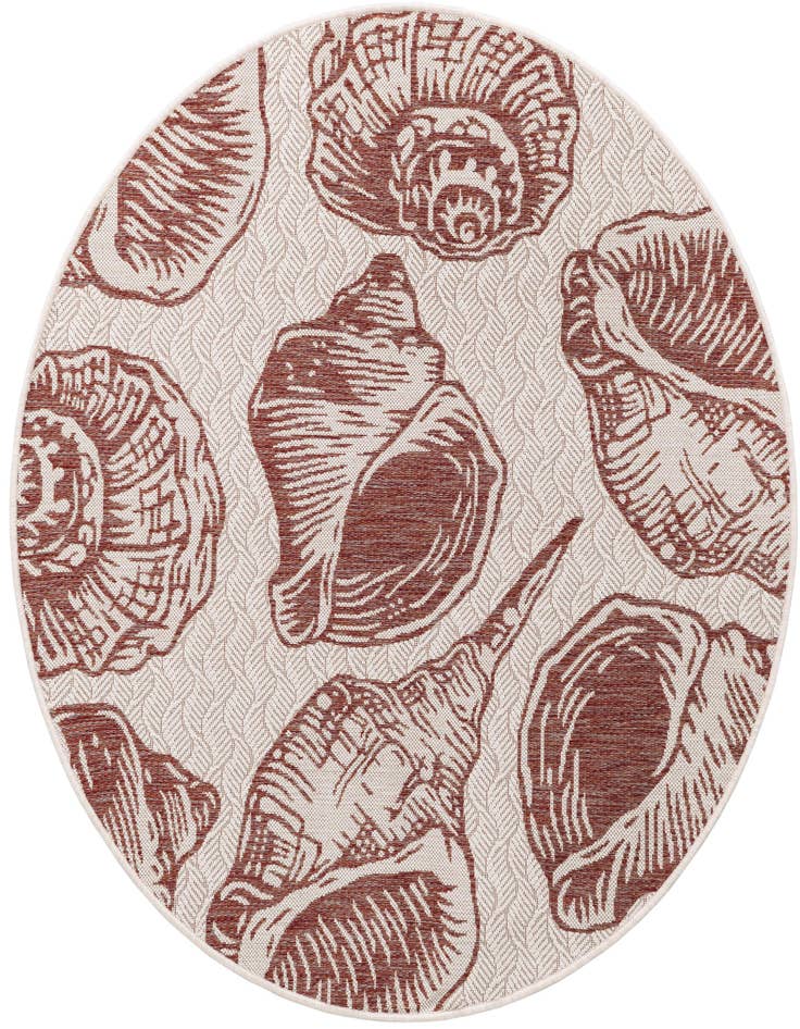 Detail image of 5' 3 x 5' 3 Easy-Clean Coastal Indoor / Outdoor Round Rug
