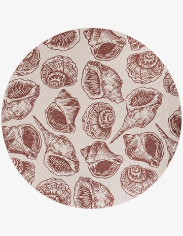 10' x 10' Easy-Clean Coastal Indoor / Outdoor Round Rug