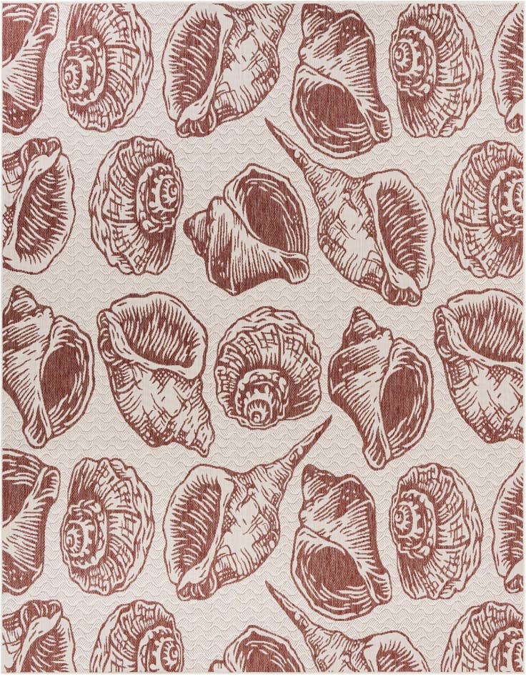 Detail image of 10' x 10' Easy-Clean Coastal Indoor / Outdoor Square Rug