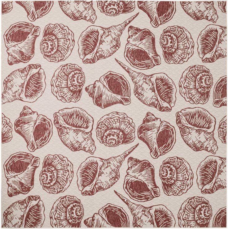 Detail image of 12' x 12' Easy-Clean Coastal Indoor / Outdoor Square Rug