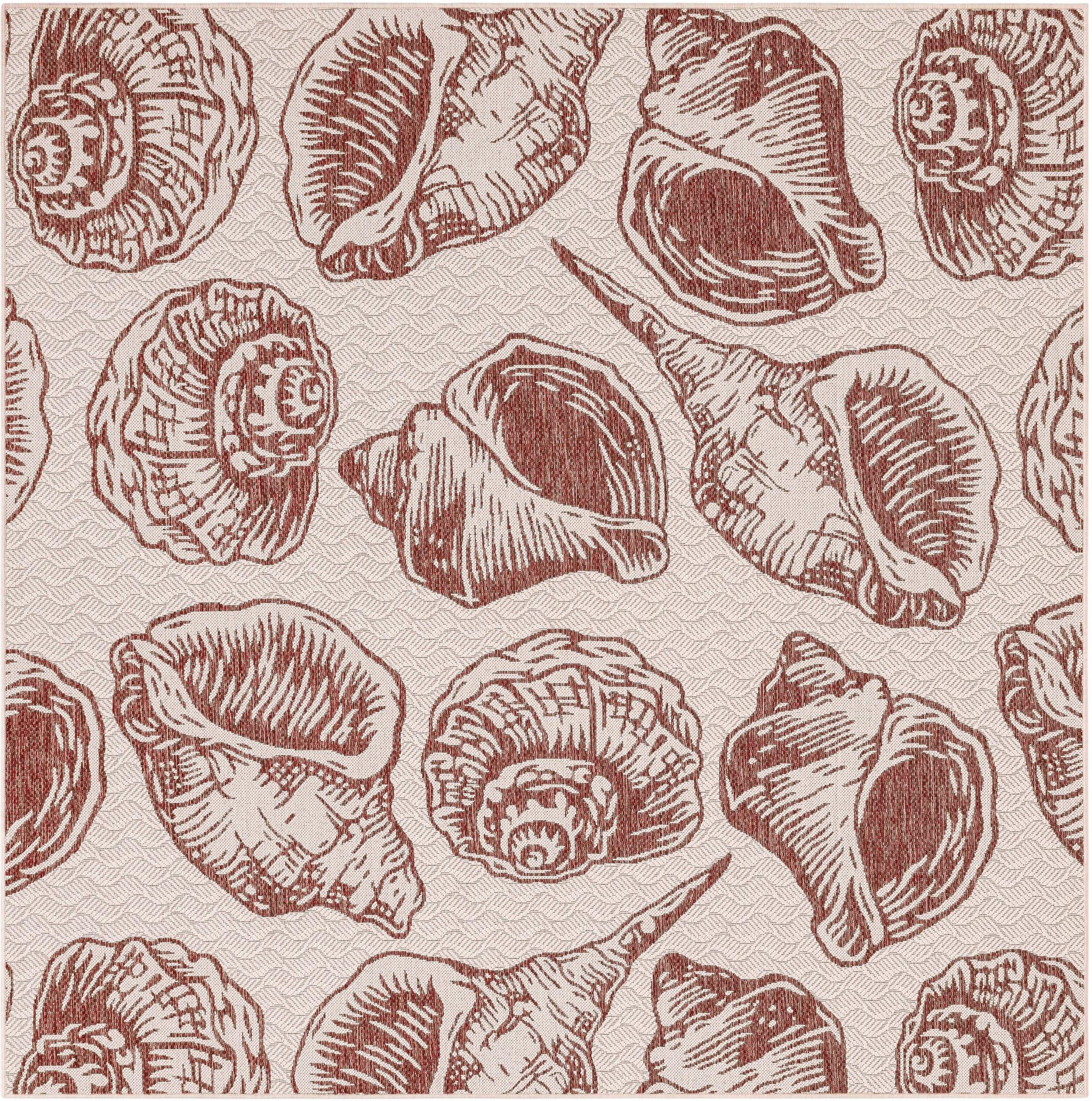 Rug Ivory Rust Red Swatch link