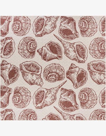 10' x 10' Easy-Clean Coastal Indoor / Outdoor Square Rug