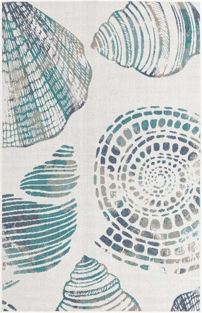 1' 3 x 1' 3 Easy-Clean Coastal Indoor / Outdoor Sample Rug
