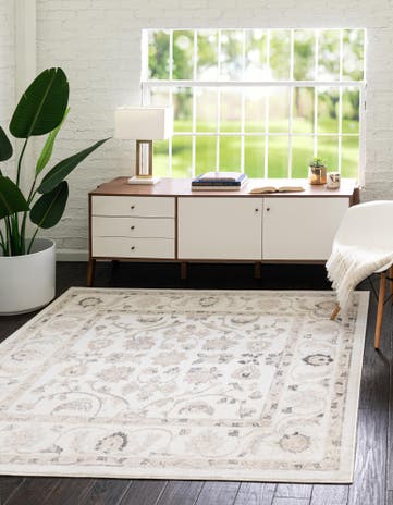 Ivory Aurelia Square Rug