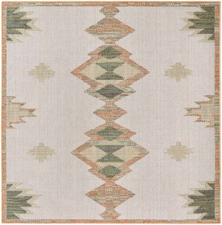 7' 10 x 7' 10 Easy-Clean Baja Indoor / Outdoor Square Rug