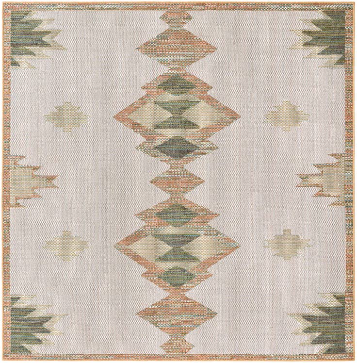 Detail image of 7' 10 x 7' 10 Easy-Clean Baja Indoor / Outdoor Square Rug