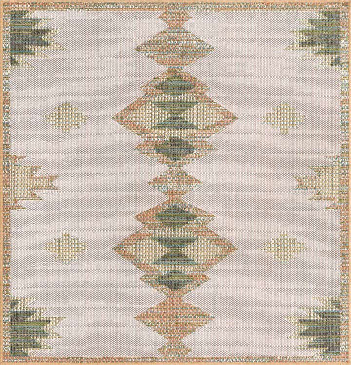 5' 3 x 5' 3 Easy-Clean Baja Indoor / Outdoor Square Rug