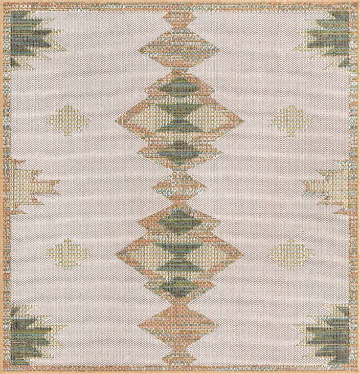 Detail image of 5' 3 x 5' 3 Easy-Clean Baja Indoor / Outdoor Square Rug