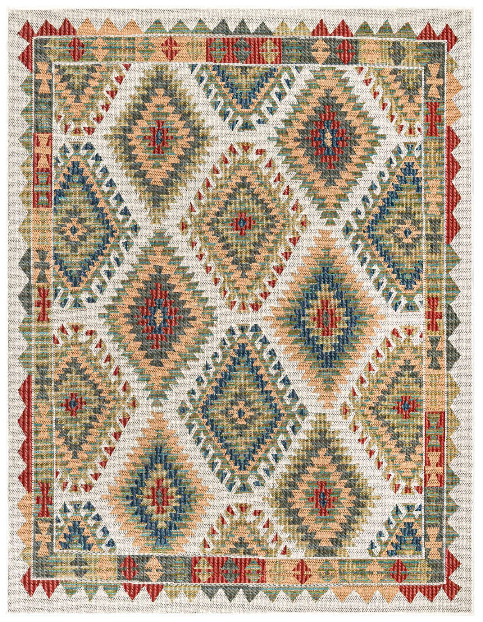 7' 10 x 7' 10 Easy-Clean Baja Indoor / Outdoor Square Rug