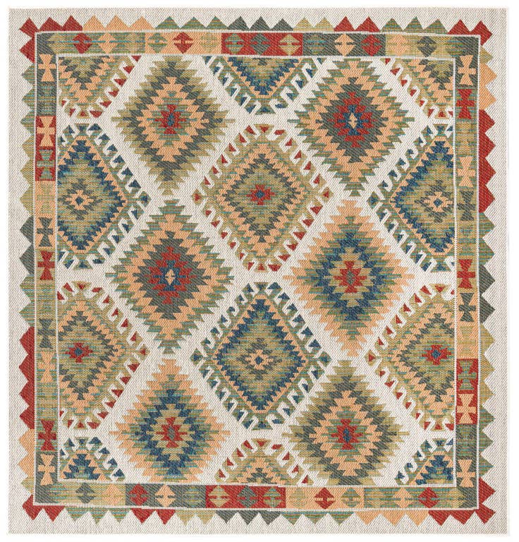Detail image of 7' 10 x 7' 10 Easy-Clean Baja Indoor / Outdoor Square Rug