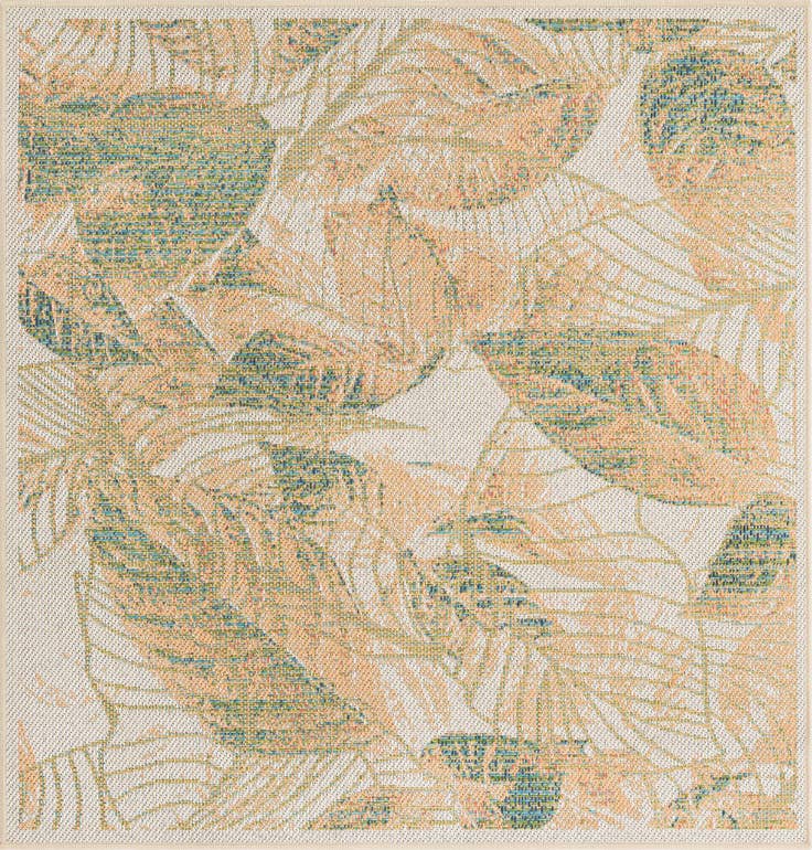 Detail image of 5' 3 x 5' 3 Easy-Clean Baja Indoor / Outdoor Square Rug