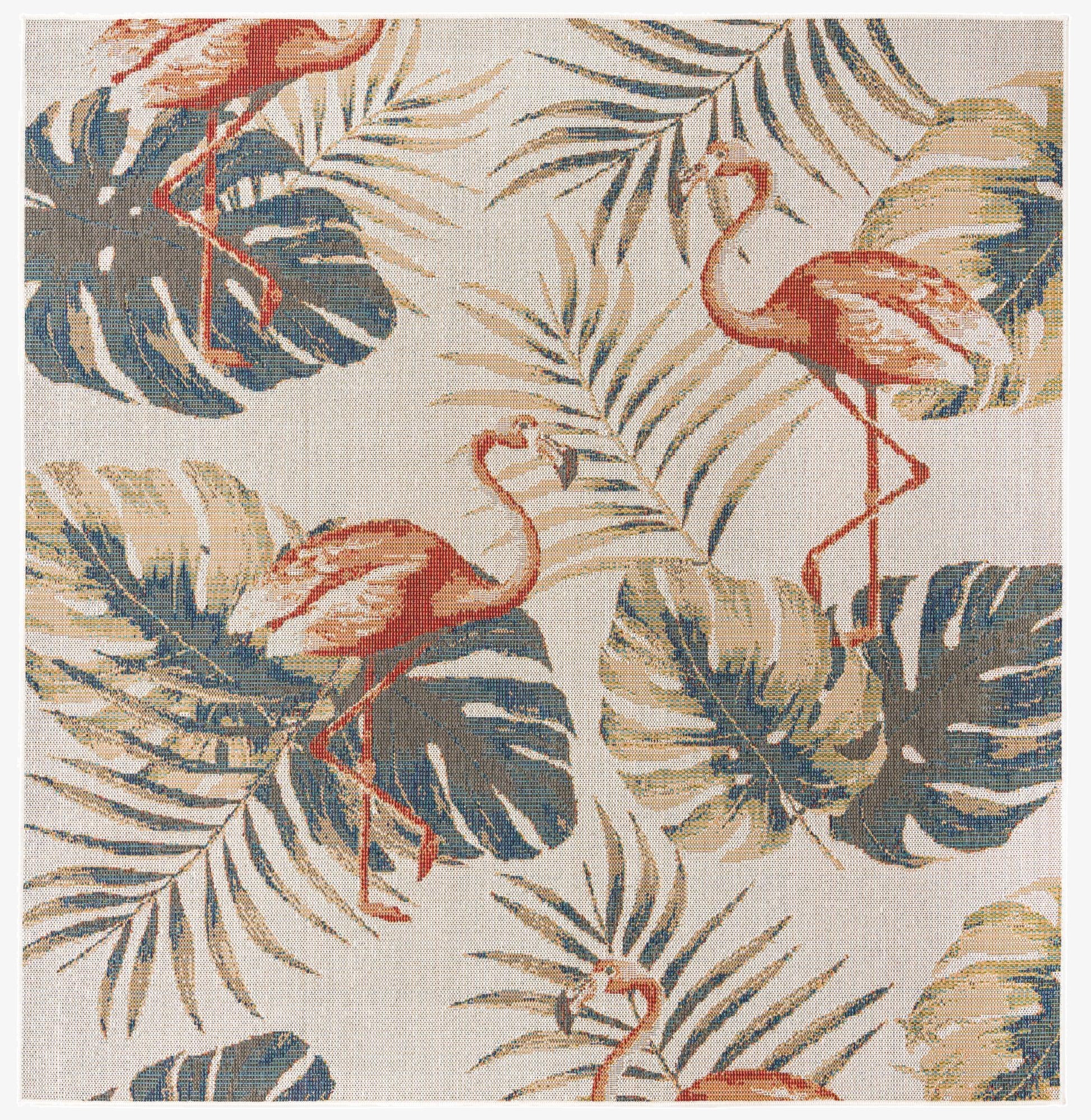 7' 10 x 7' 10  Washable Baja Indoor / Outdoor Square Rug